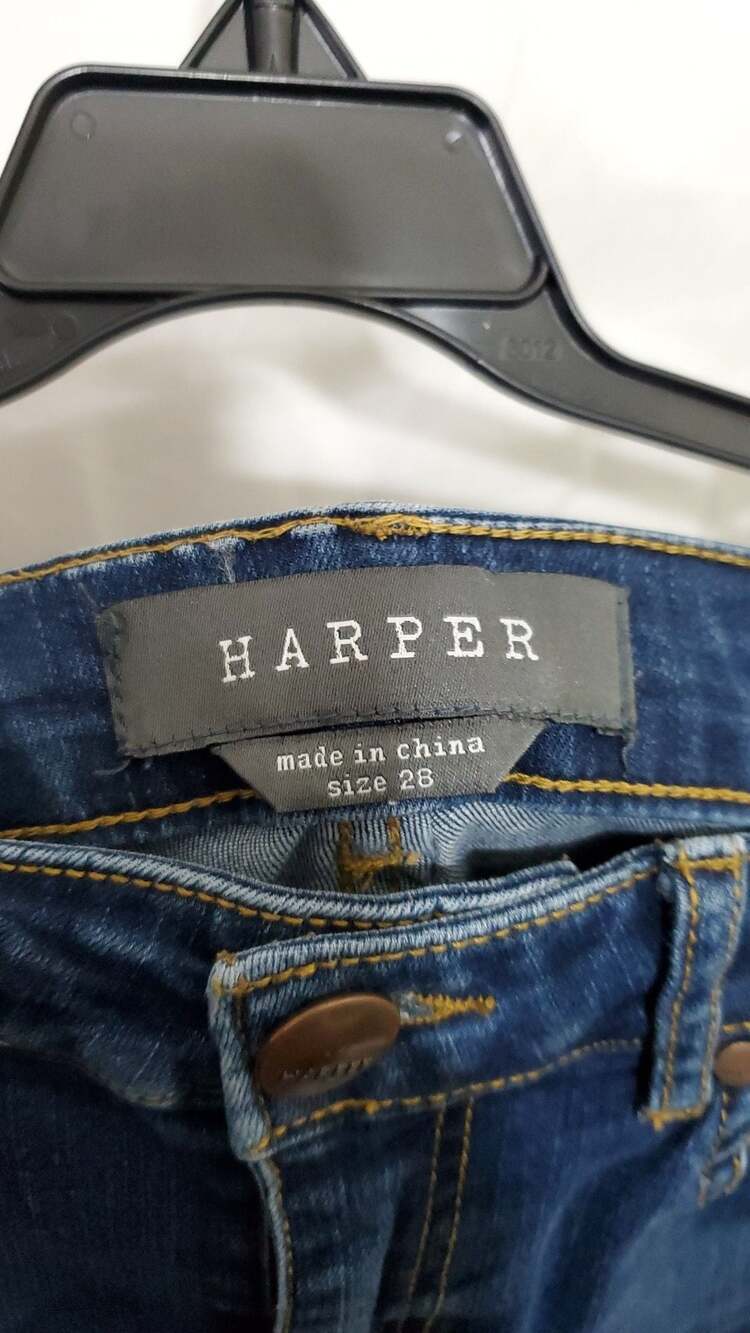 Harper Raw Hem Skinny Jeans Size 28 - Picture 3 of 4